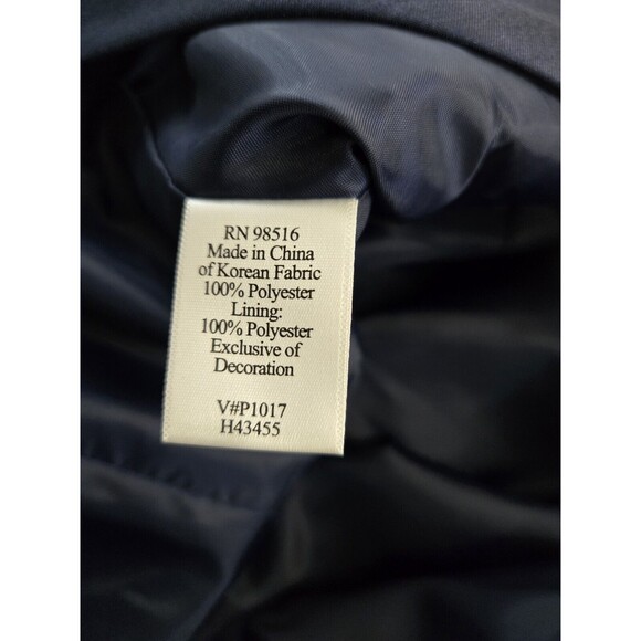 Cold Water Creek Fit And Flare Dress Navy & Floral Size 12P - Picture 8 of 8